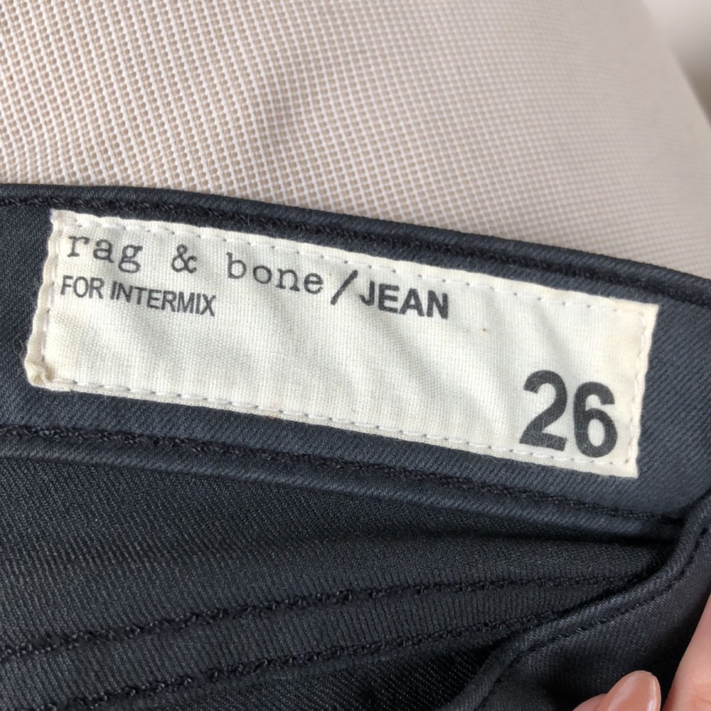 rag & bone gray skinny flare bell bottom wet jeans - Picture 7 of 9